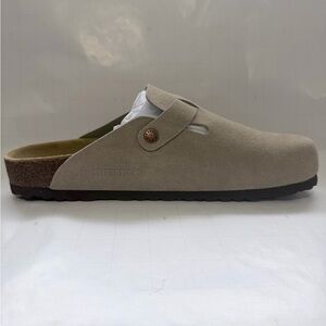 Birkenstock Men’s Boston Suede Clog - Taupe